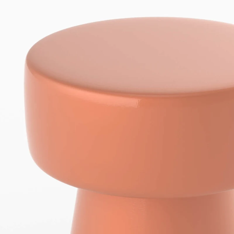 Table d'appoint Athéna en métal orange D30 cm