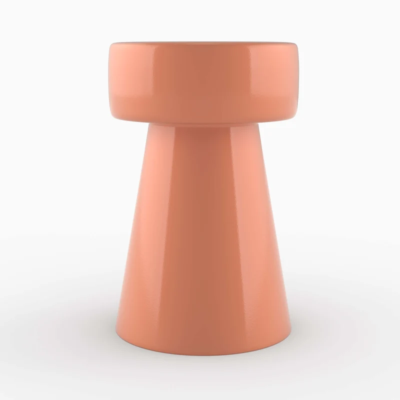 Table d'appoint Athéna en métal orange D30 cm