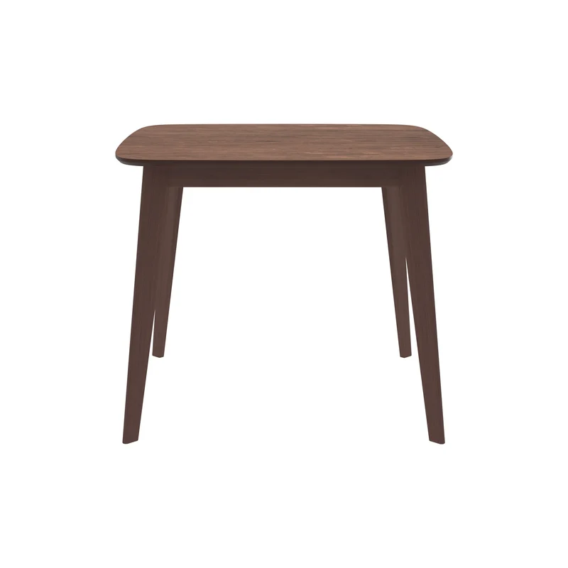 Table carrée Julio 4 personnes en bois foncé 90 cm