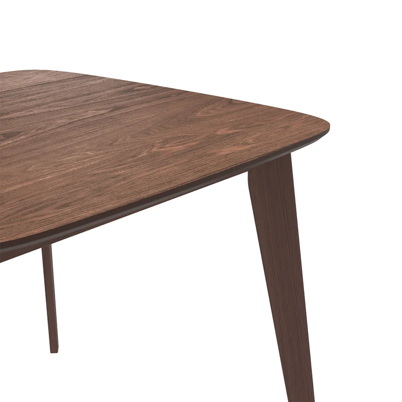 Table carrée Julio 4 personnes en bois foncé 90 cm