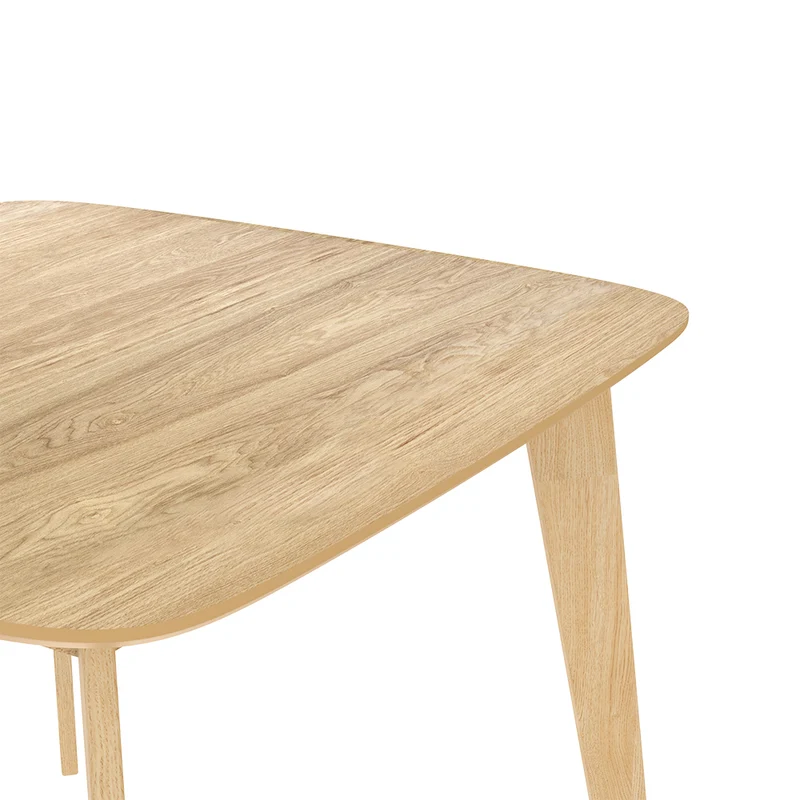 Table carrée Julio 4 personnes en bois clair 90 cm