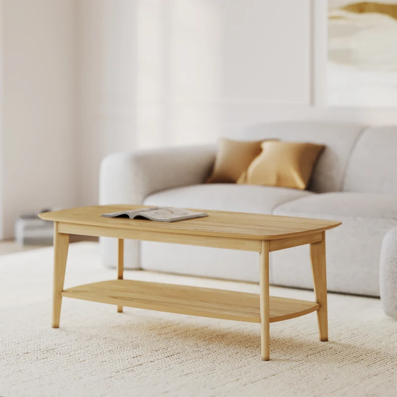 Table basse Sadi 120 cm en bois clair