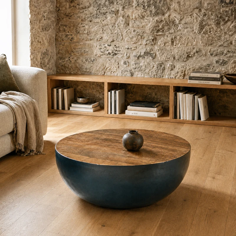 Table basse ronde Tajy D90 cm