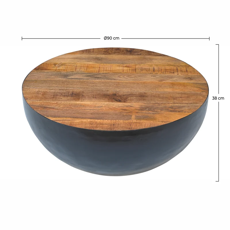 Table basse ronde Tajy D90 cm