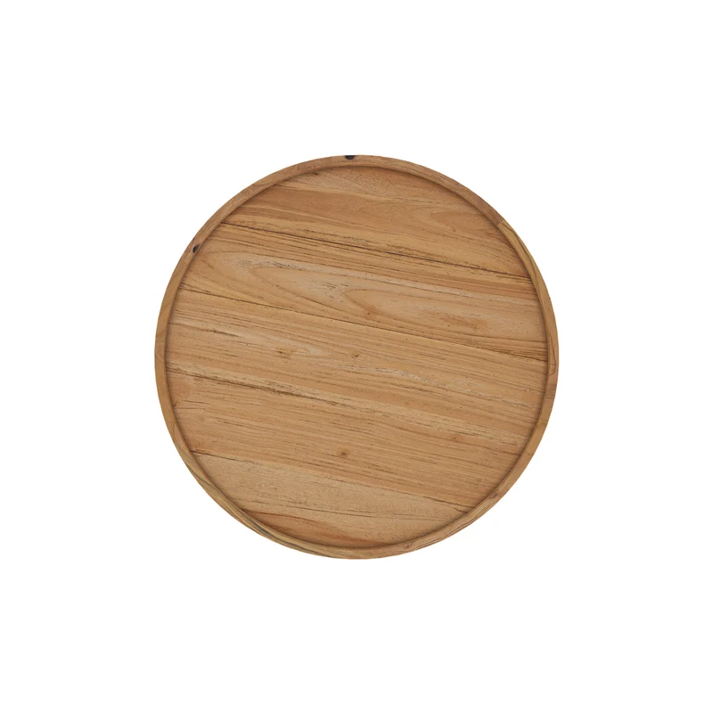 Table basse Oly D70 cm en bois de teck recyclé