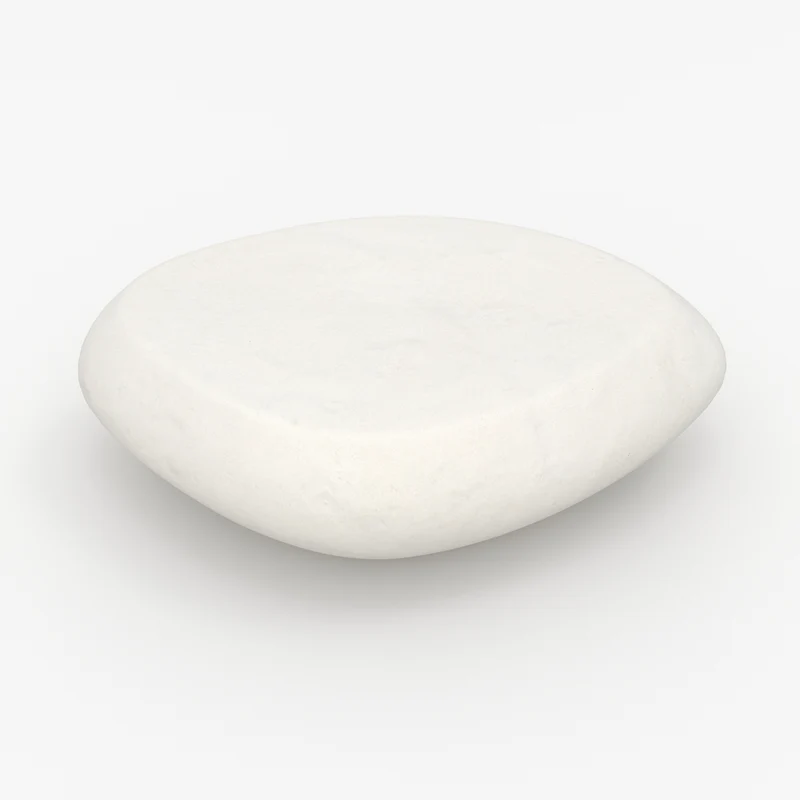 Table basse Maui blanche en fibre d'argile effet béton