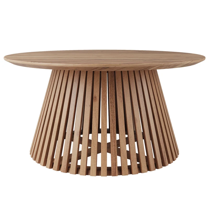 Table basse Képès bois clair D80 cm