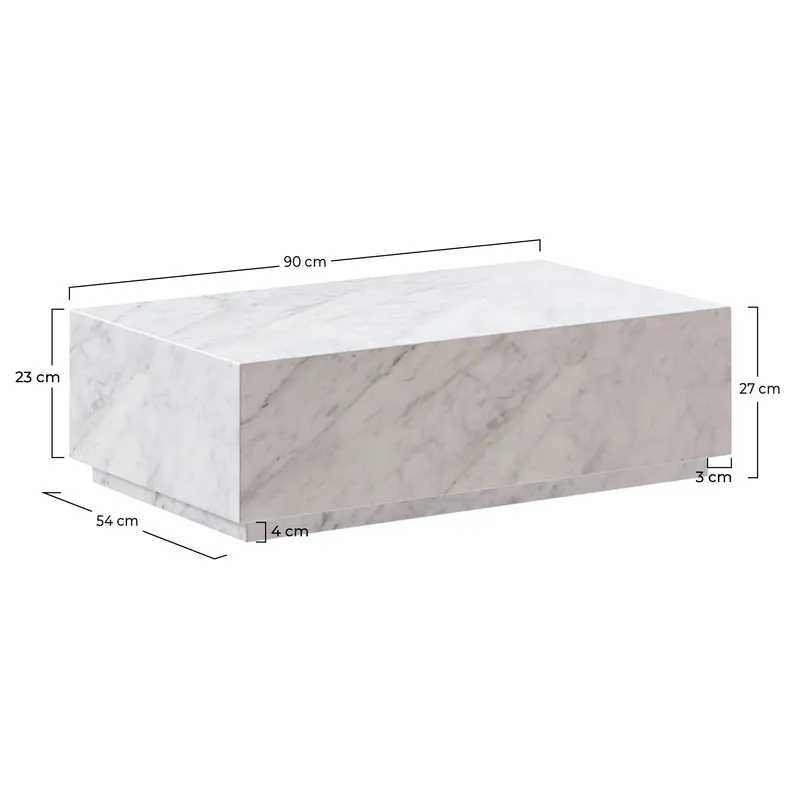 Table basse en marbre blanc Izaé