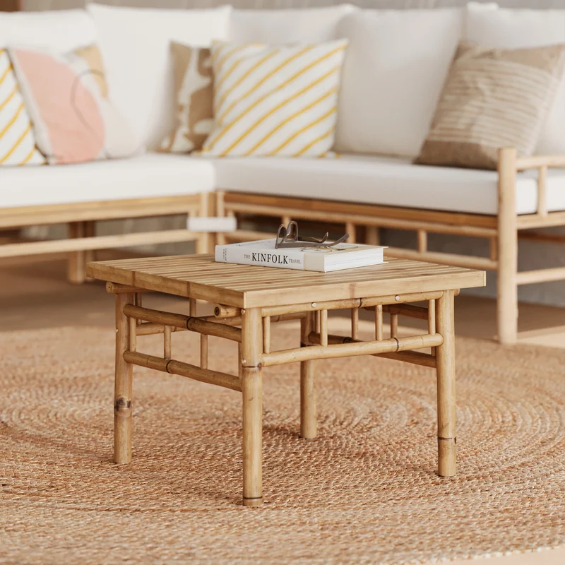 Table basse de jardin Vadella en bambou