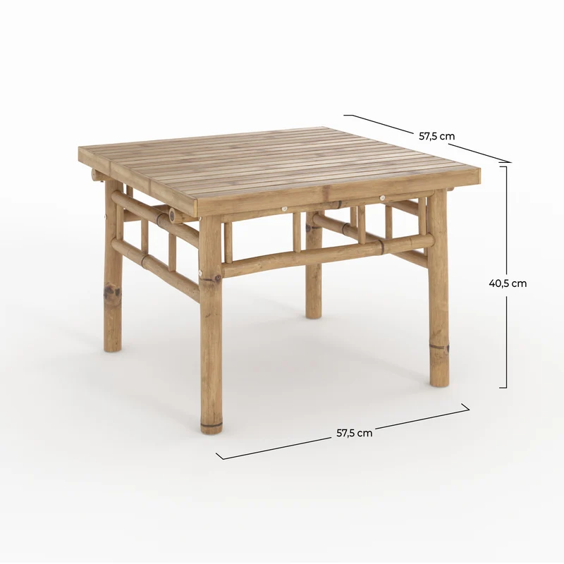Table basse de jardin Vadella en bambou