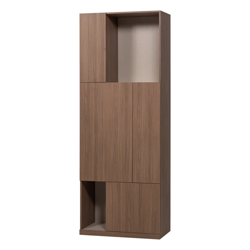 Build opbergkast 80 cm eiken fineer bruin