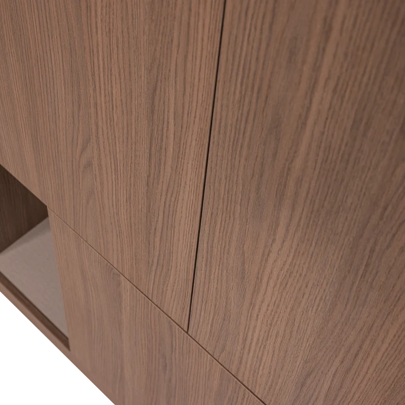 Build opbergkast 80 cm eiken fineer bruin