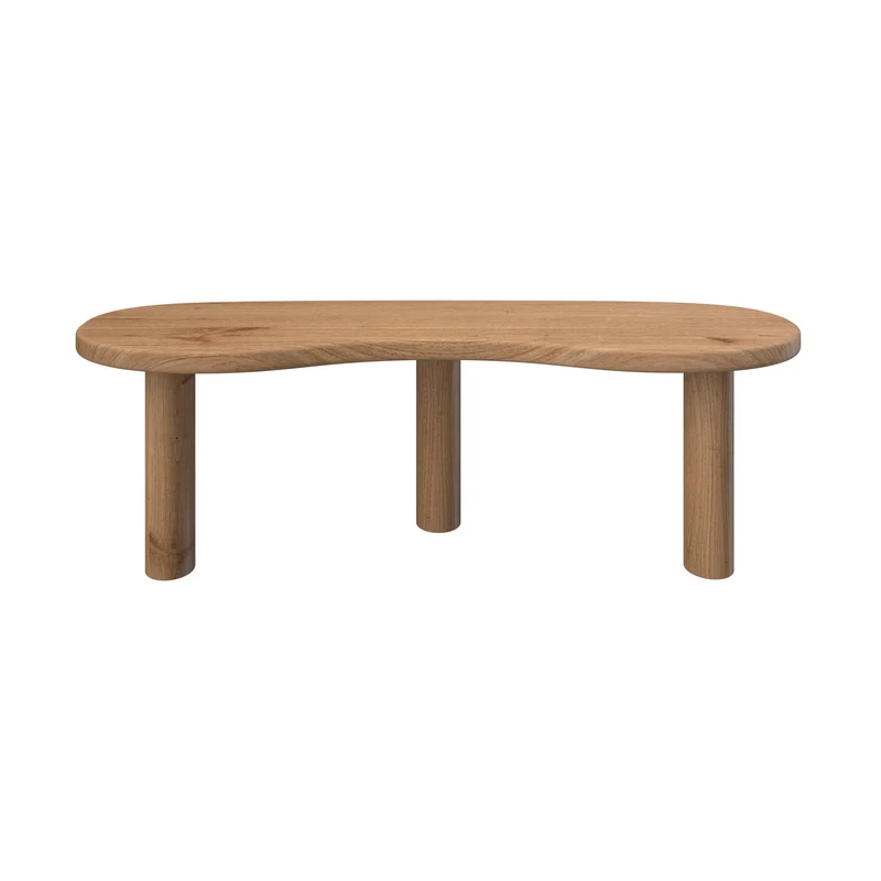 Table basse organique Brandan en bois massif de mindi