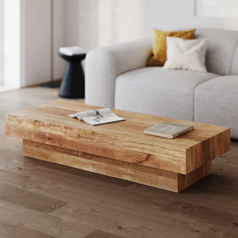 Table basse Aréto en bois de manguier
