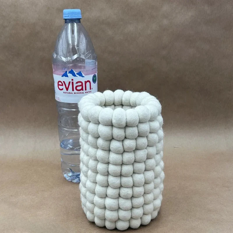 Vase laine blanc