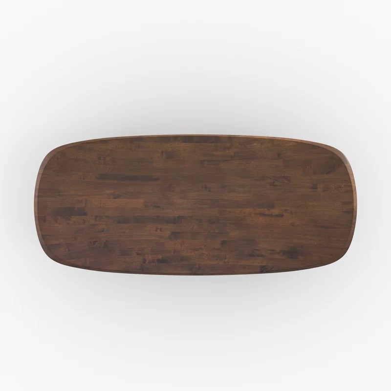 Table Aladin rectangulaire en bois d'hévéa massif foncé 10 personnes