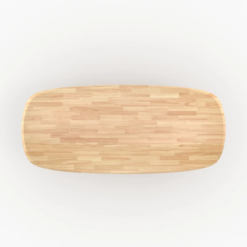 Table Aladin rectangulaire en bois d'hévéa massif clair 10 personnes