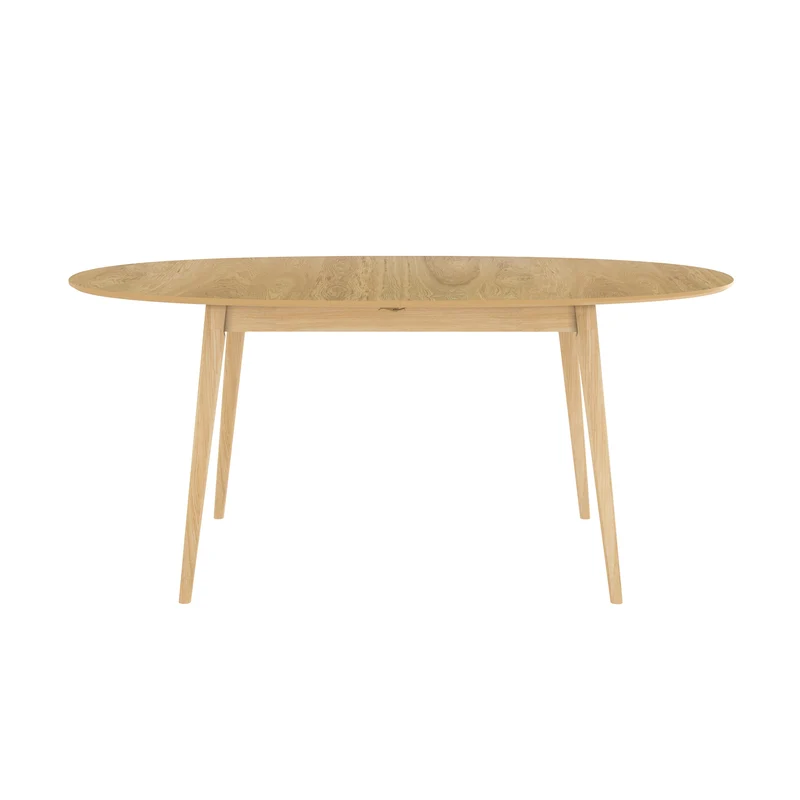 Table ovale Eddy 6/8 personnes extensible en bois clair 170/200 cm