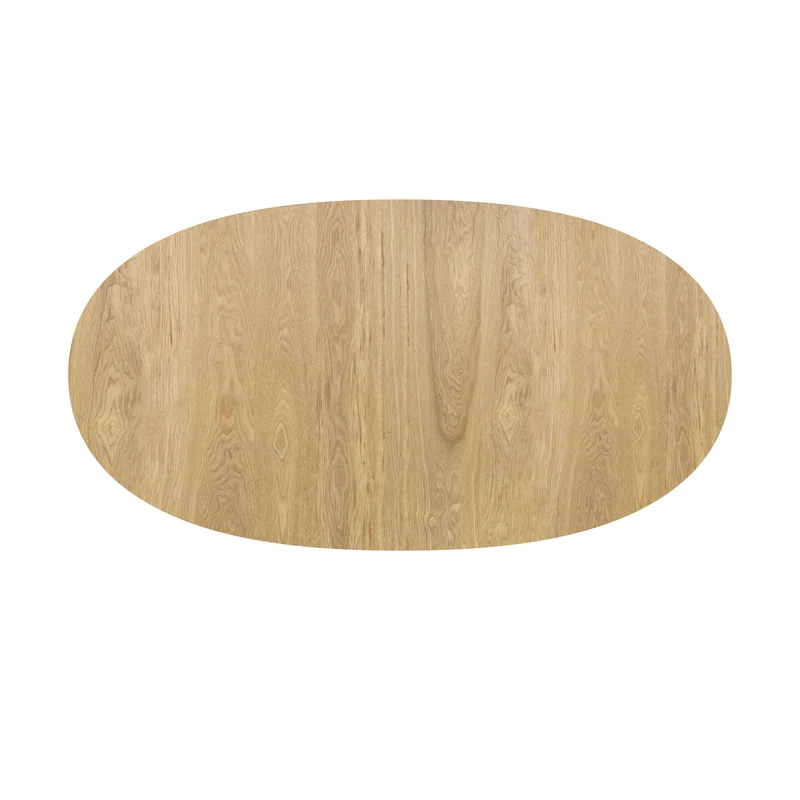 Table ovale Eddy 6/8 personnes extensible en bois clair 170/200 cm