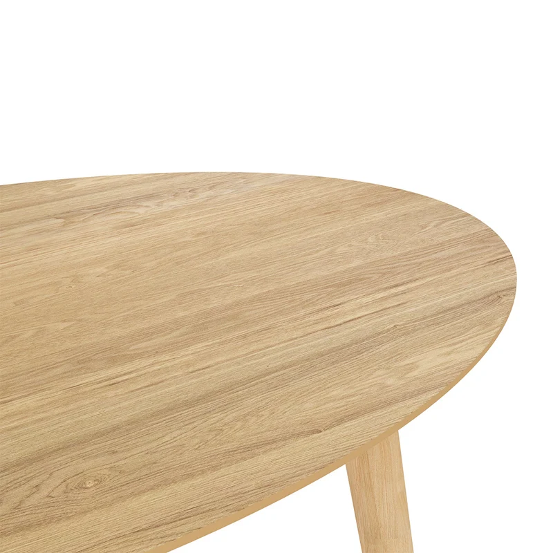 Table ovale Eddy 4 personnes en bois clair 130 cm
