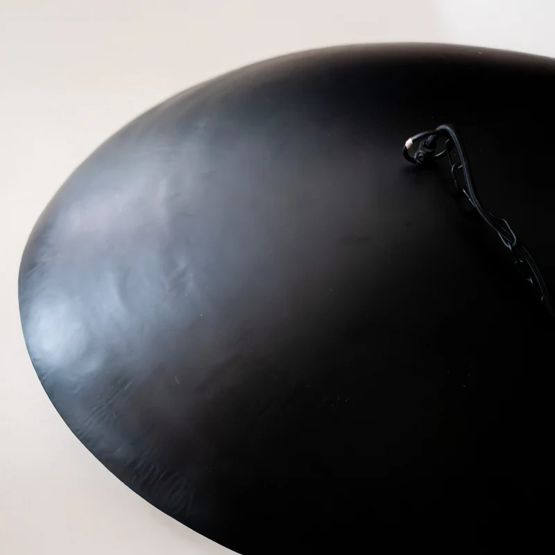 Suspension Pacha en métal noir et doré D74 cm