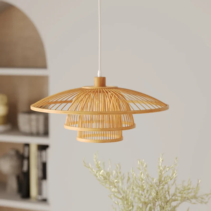 Suspension Mirabel en bambou naturel D50 cm