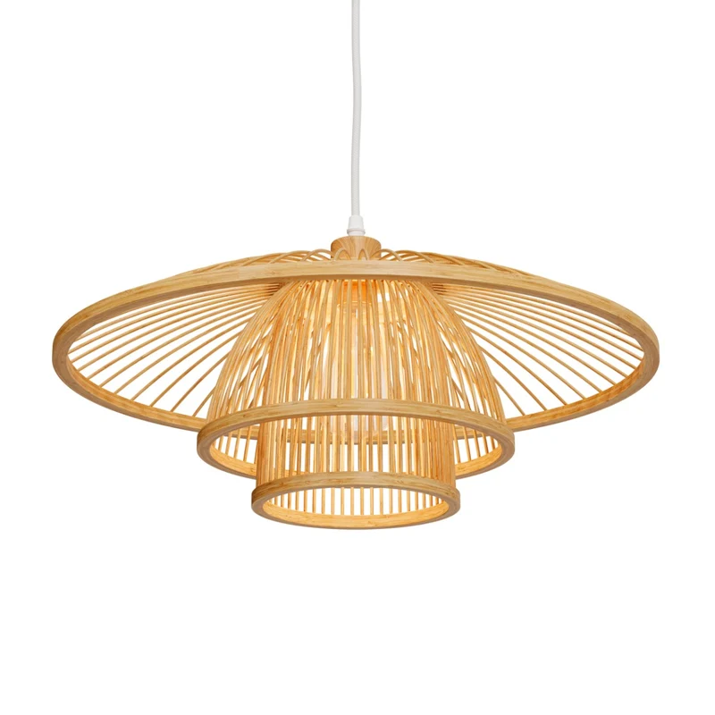 Suspension Mirabel en bambou naturel D50 cm