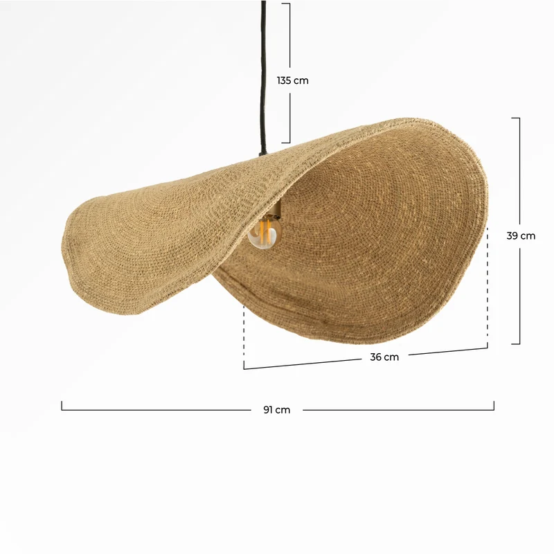 Suspension Maho en matière naturelle et métal D91 cm