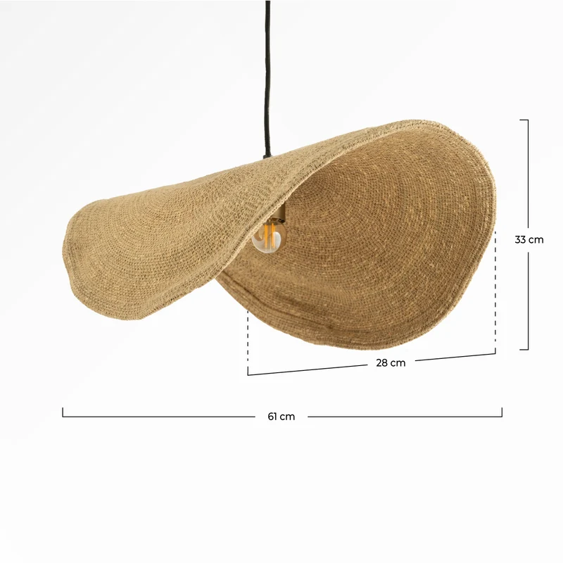 Suspension Maho en matière naturelle et métal D61 cm