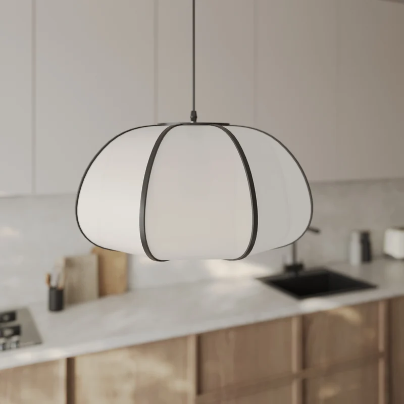 Suspension Hana en bambou noir 38 cm
