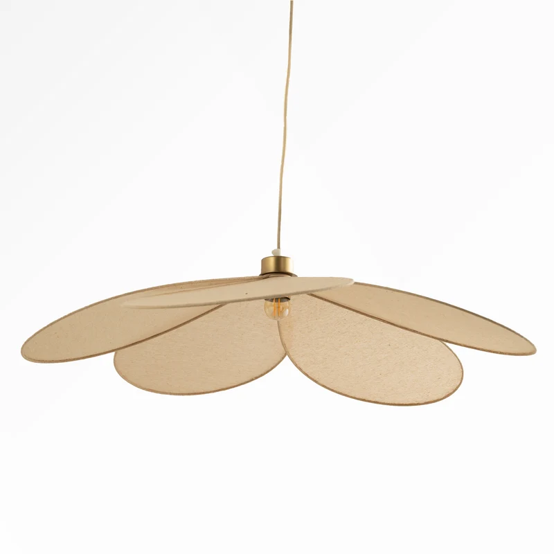Suspension Flora en tissu beige D75 cm