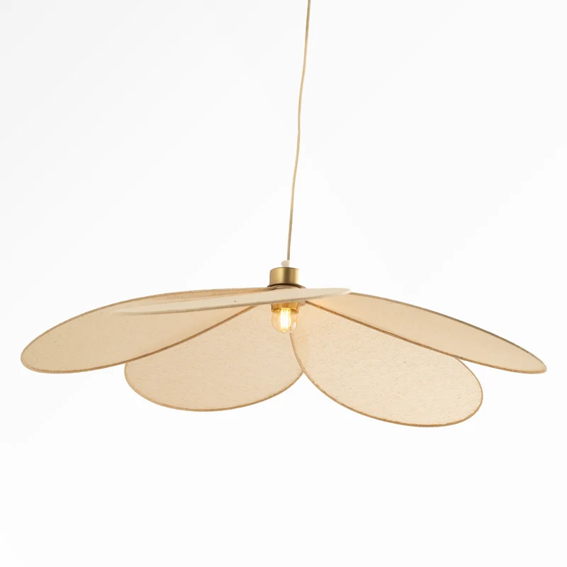 Suspension Flora en tissu beige D75 cm