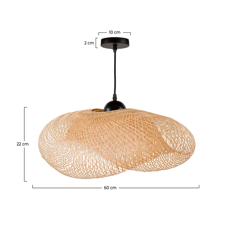 Suspension Anya en bambou naturel D60 cm