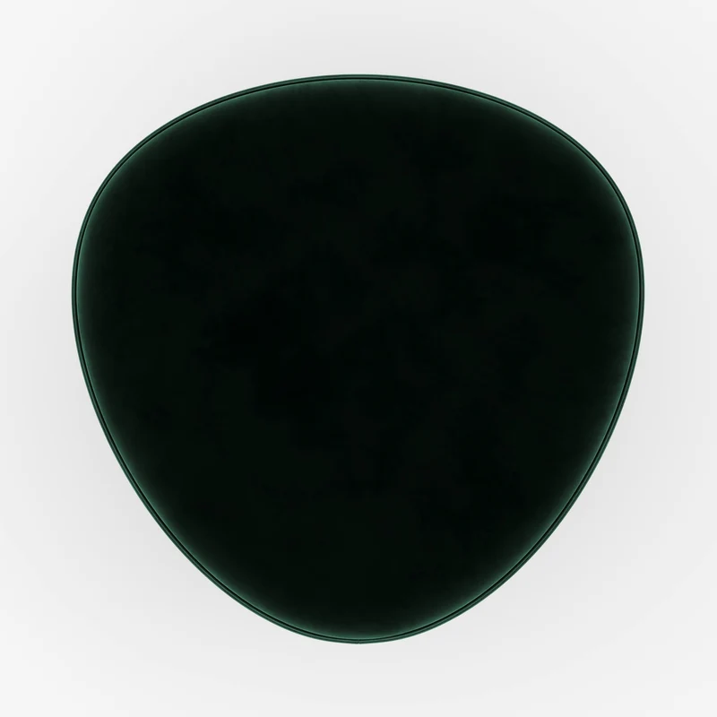 Pouf Emmy triangulaire en velours vert