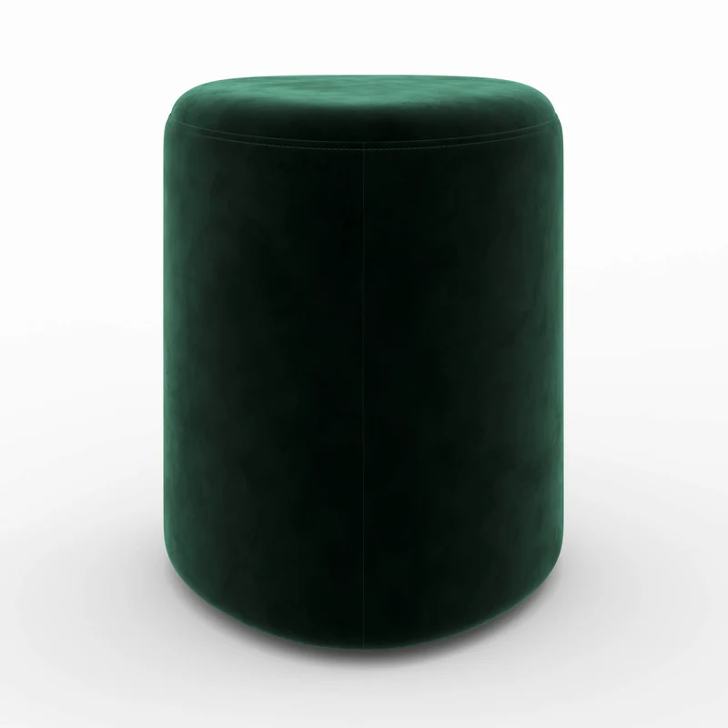 Pouf Emmy triangulaire en velours vert