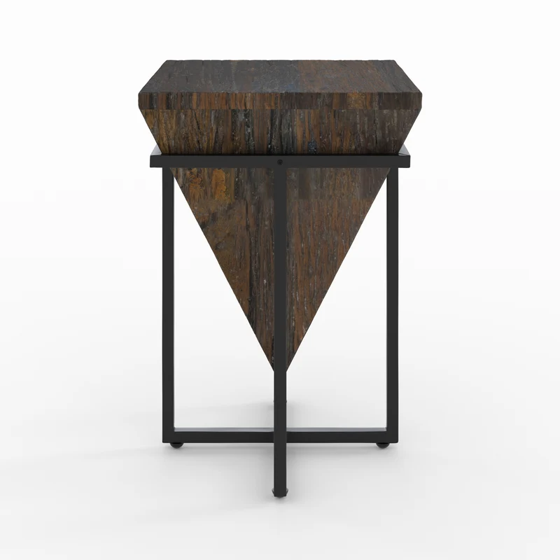 Petite table d'appoint Shanghai en bois et métal
