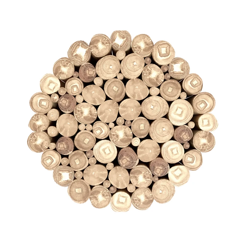 Table d'appoint ronde Imani de jardin en teck D30 cm