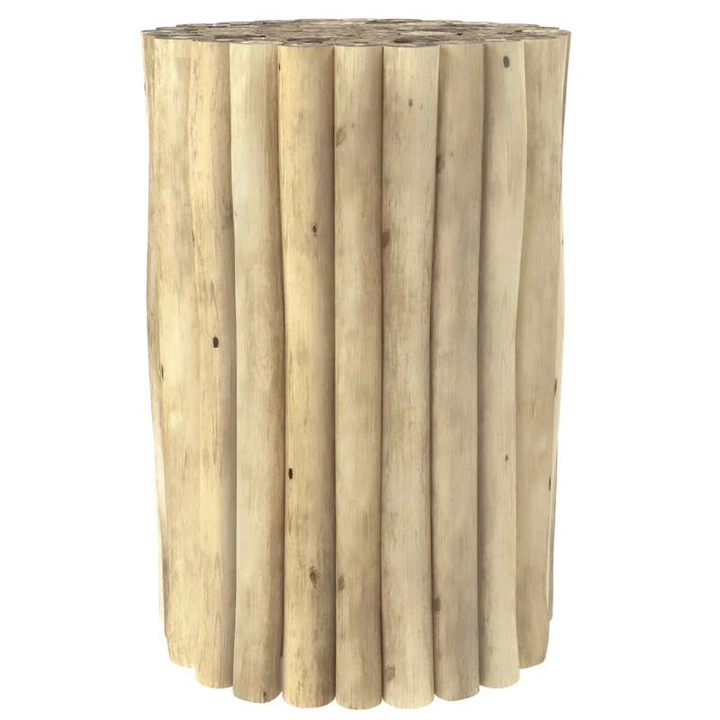 Table d'appoint ronde Imani de jardin en teck D30 cm