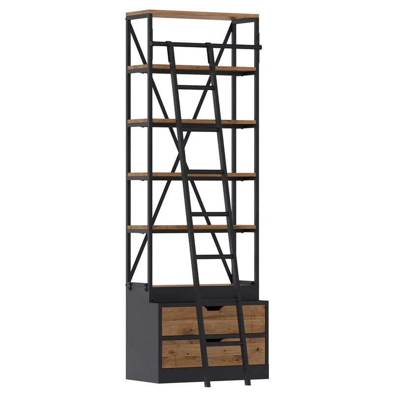 Petite bibliothèque Kasi 86 cm avec échelle