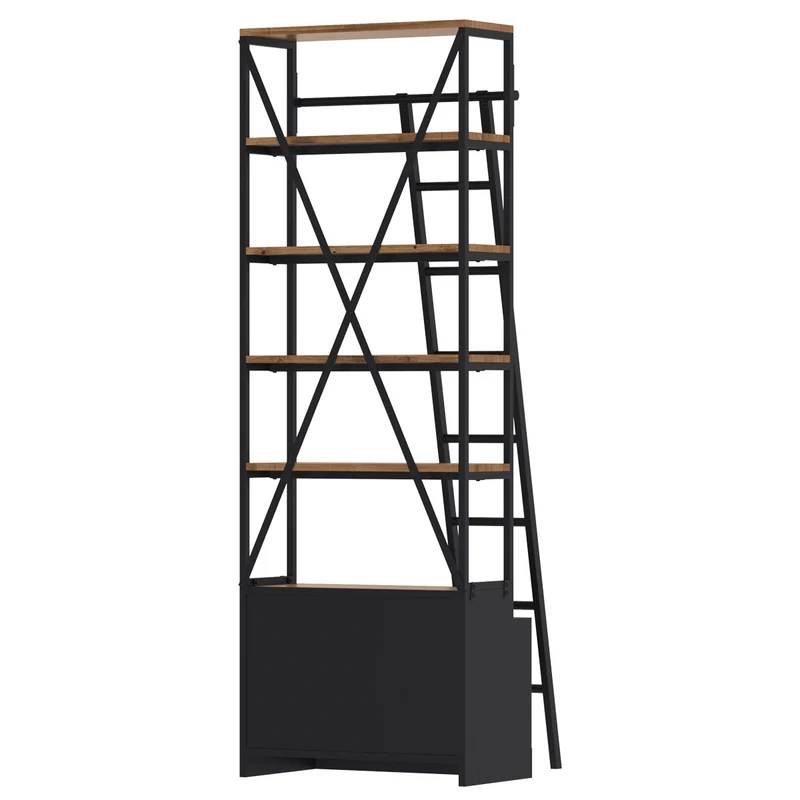 Petite bibliothèque Kasi 86 cm avec échelle