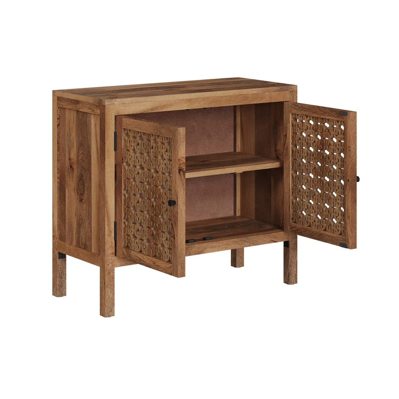 Petit buffet ajouré Jaya en bois de manguier
