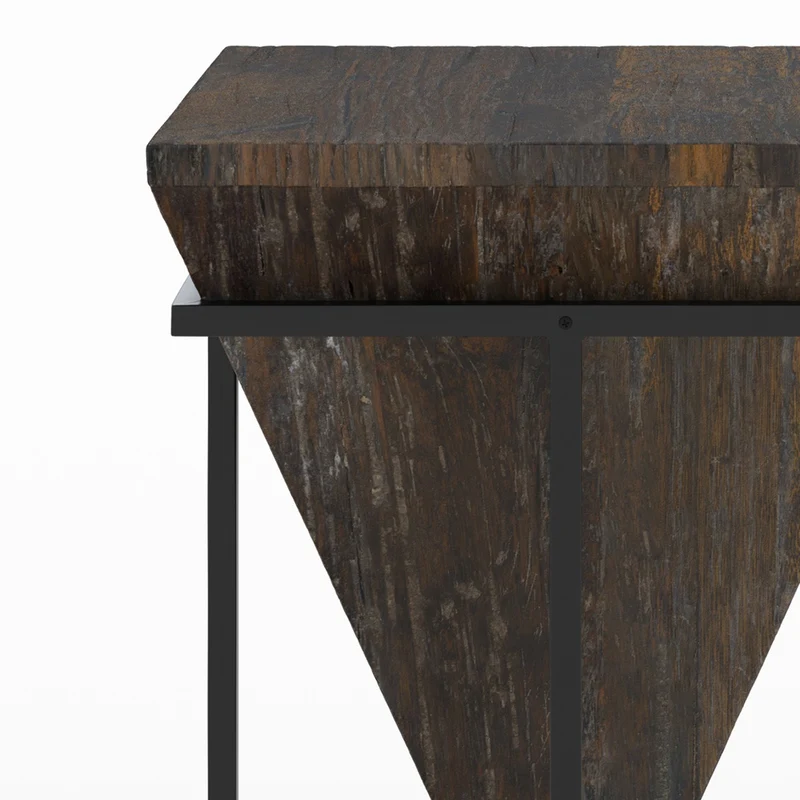 Moyenne table d'appoint Shanghai en bois et métal