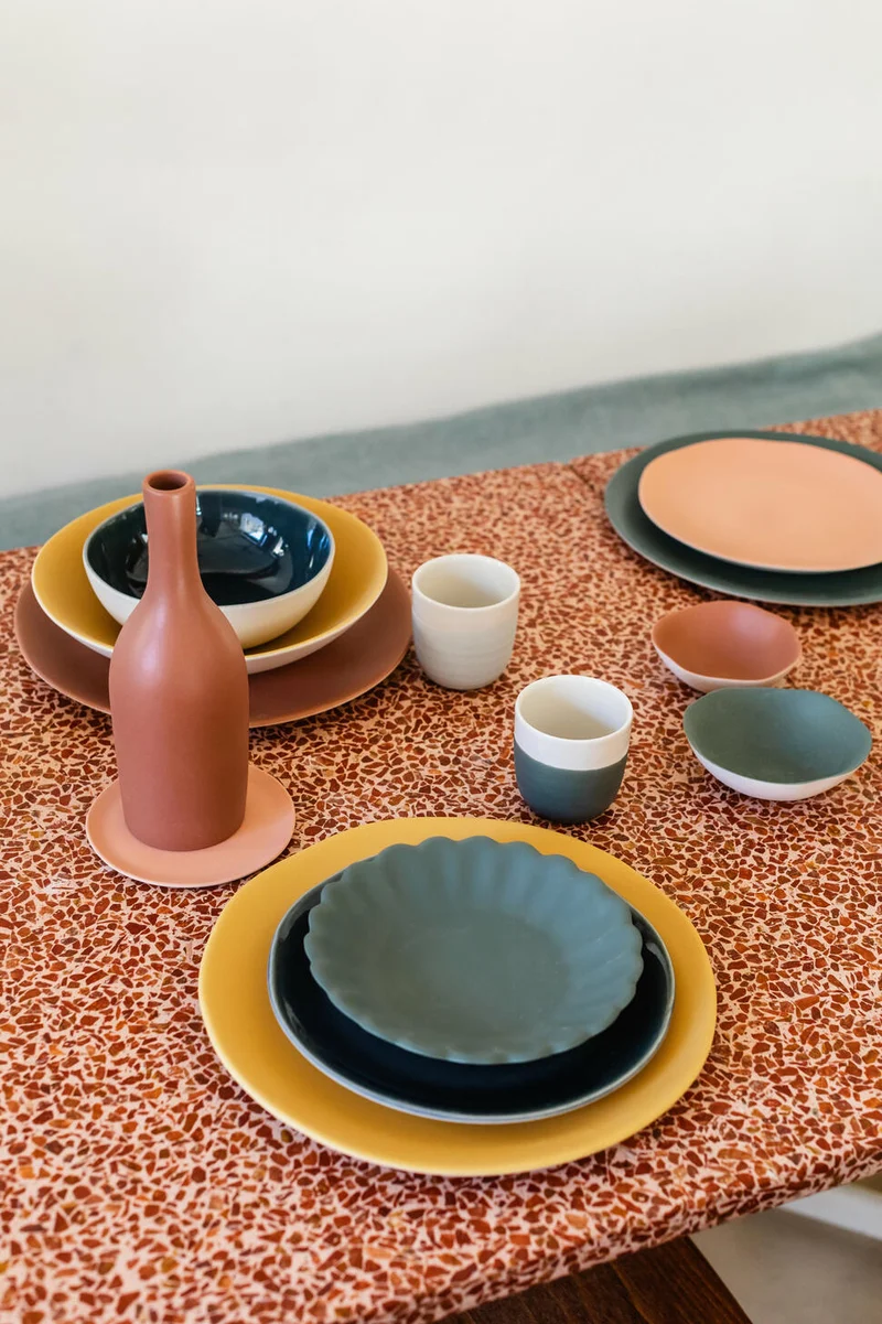 Assiette L Jardin de Maguelone Rhubarbe