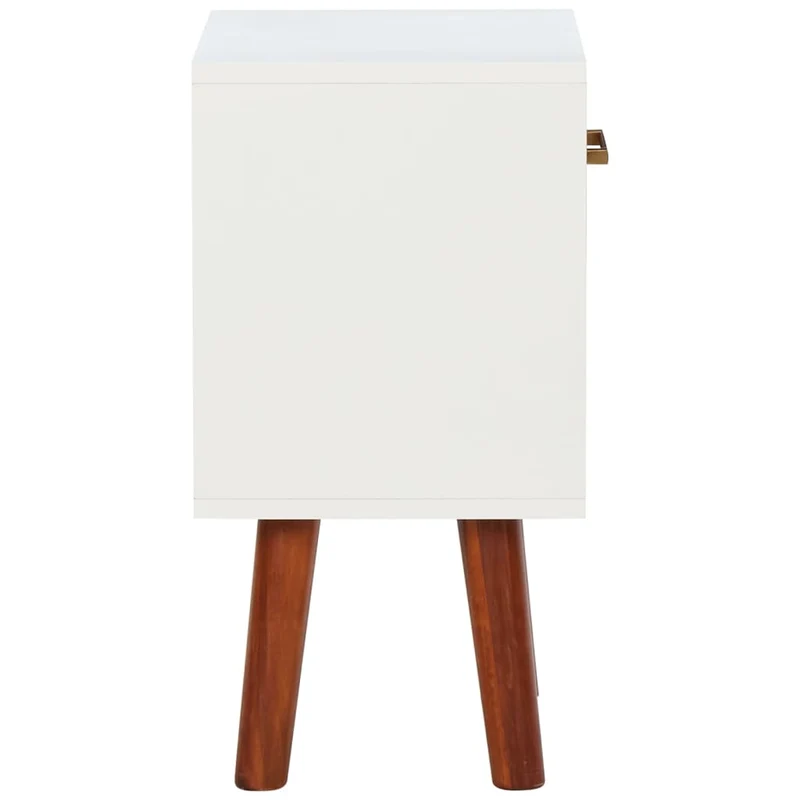 Table de Chevet Bois Massif Blanche Haute