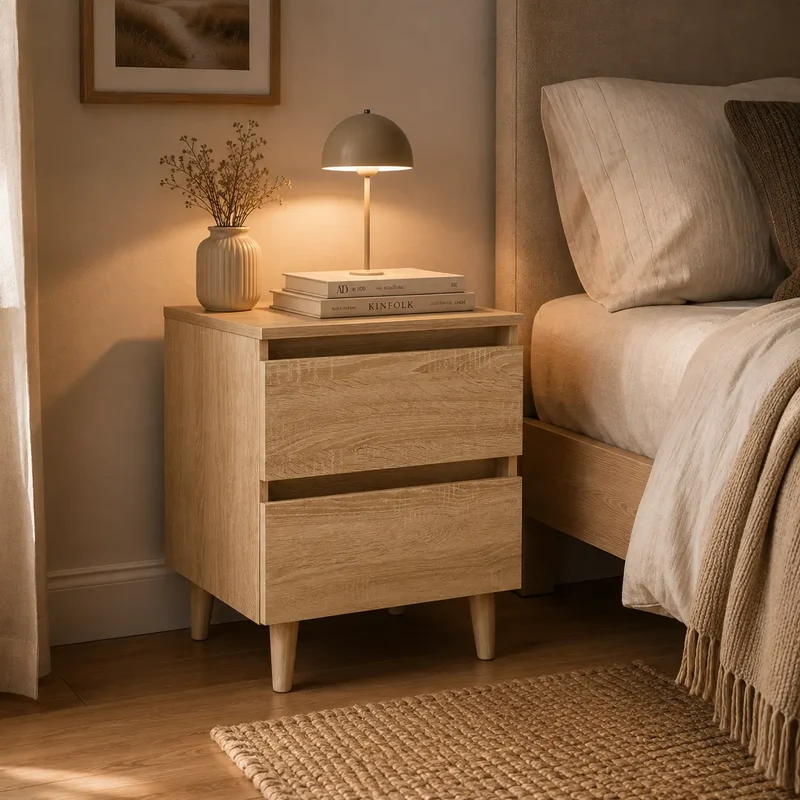 Table de Chevet Bois Scandinave