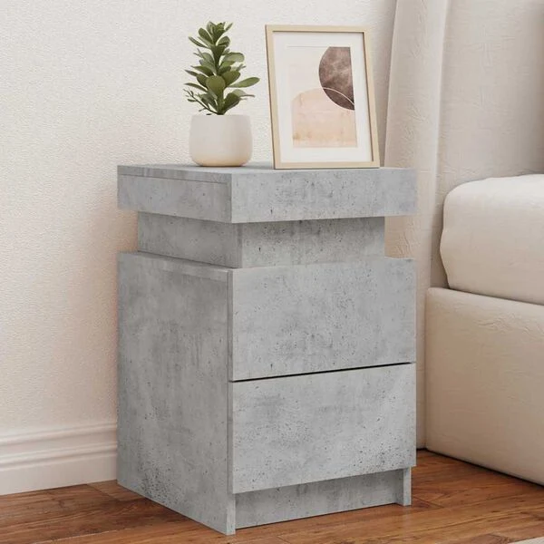 Table de Chevet Bois avec LED