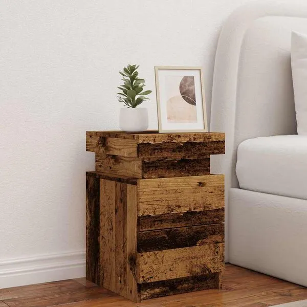 Table de Chevet Bois avec LED