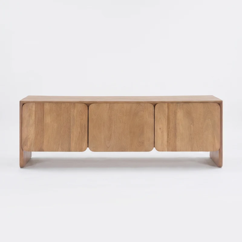Meuble TV Achille en bois de manguier marron clair