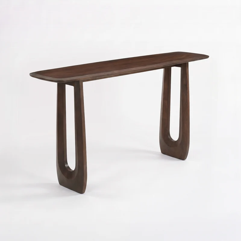 Console Maya en bois de manguier massif marron foncé 150 cm