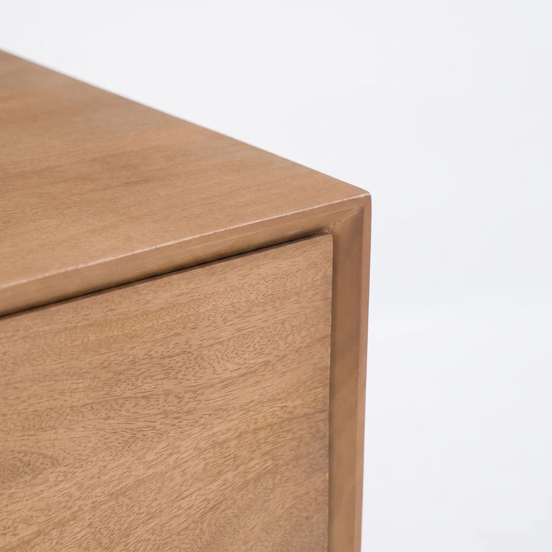 Table de chevet Achille en bois de manguier marron clair